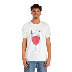 Cat in a wine Glass T-Shirt