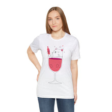 Load image into Gallery viewer, Cat in a wine Glass T-Shirt
