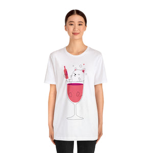 Cat in a wine Glass T-Shirt