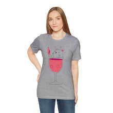 Load image into Gallery viewer, Cat in a wine Glass T-Shirt
