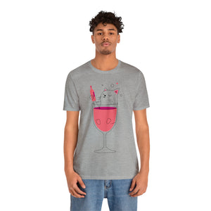 Cat in a wine Glass T-Shirt