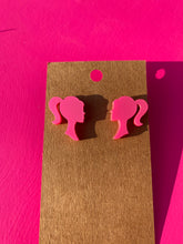 Load image into Gallery viewer, Pink Barbie Stud Earrings
