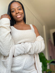 Polar FuZzy Crop Top & Cardigan