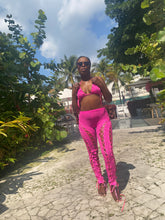 Load image into Gallery viewer, Fuchsia 2-Piece Mesh Pants Set
