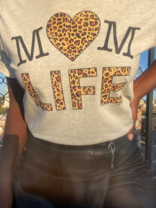 Cheetah Mom Life Tee