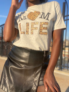 Cheetah Mom Life Tee