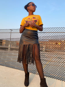 Heather Fringe Skirt