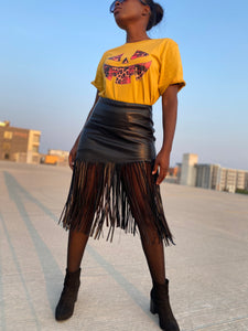 Heather Fringe Skirt