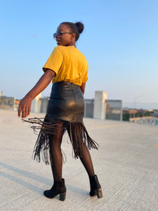 Heather Fringe Skirt