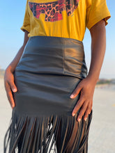 Load image into Gallery viewer, Heather Fringe Skirt
