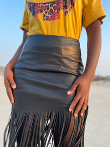 Heather Fringe Skirt