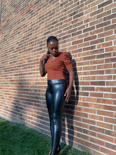 Load image into Gallery viewer, Flux Leather High-Waisted Leggings
