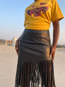 Heather Fringe Skirt