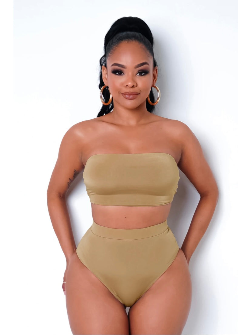 Sandy Tan Swimsuit Top